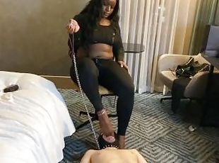 Foot Worship While Leashed by Ebony Goddess