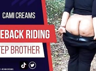 Horseback Riding w/ Step Brother Outdoor Squirting & Dick Suck in Woods Cami Creams Audio Story