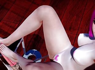 My anime creation The Hot Pink Kinky Friday does a hot sexy footjob in 3D - Sexiest girl and video I have ever made 720p HD.mp4