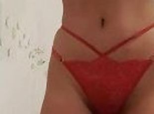 Red lingery stiptease teen latina