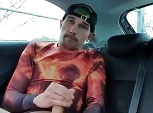 Pissed off and masturbating while waiting in the car