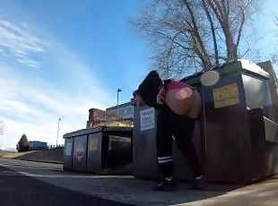 Pantsing Prank - Public Dumpster - Sammi Starfish