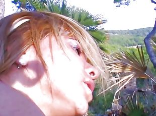Chunky Blonde With Big And Tight Ass Got Analed Fucked In The Field