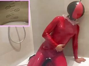 extrem, masturbation, anal, leksak, sprut, fetisch, latex, ensam, mjölk, maskiner-mask