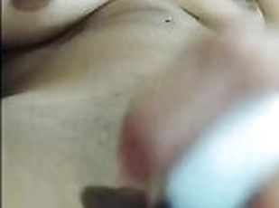 Amateur, orgasm with the vibrator.