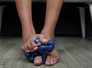 Captain America Falls to Foot Domination! Foot Fetish!