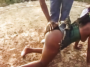 Public outdoor african ebony BDSM hardcore domination