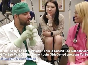 $CLOV Mina Moons Gyn Exam By Doctor Tampa & Nurse Destiny Cruz On Security Cameras @GirlsGoneGynoCom