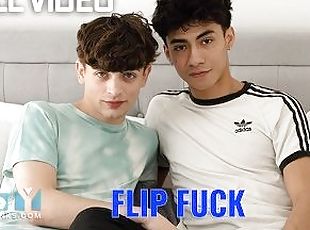 NastyTwinks - Flip Fuck - Zayne Bright and Luca Ambrose flip fuck bareback - Full Free Video