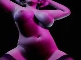 Thick Cougar Shaking her ass to Music  3D Porn
