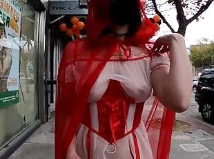 Teaser- Halloween 2021 Sheer Red Riding Hood No Panties