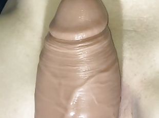 ruined pussy gets filled with Mr. Hankeys Toys XXXL Atlas dildo