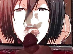 Mikasa Ackermann cumtribute (Attack on Titan)