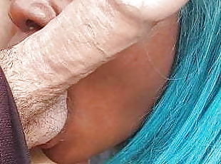 Blue Haired Ball Sucker