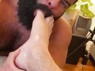 Oscar Bear dominated by Feet Master Damon Andros