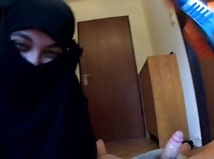 I Fucked Hijab Stepmom ( husband raided the house ) look to the end