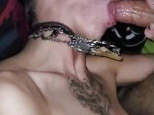 Slut sucks me hard so I can fuck her ass Gagging DEEPTHROAT