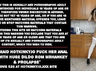 Sexy Maid Hotkinkyjo fuck her anal hole with huge dildo rom MrHankey & prolapse