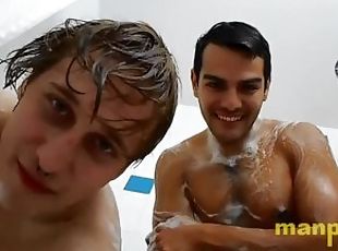 Sexy Giant Gay Boyfriends in the Shower - Sebastian Cums - Elis Ataxxx - Manpuppy