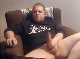 Chubby British Nerd Huge Cock Cumshot on self 9