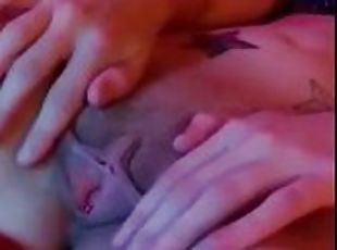 Sexy college latina slut plays with her big pussy lips