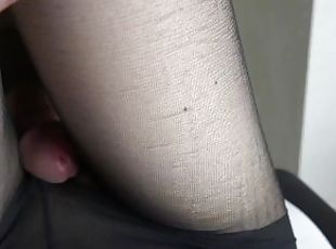 strømpebukse, pussy, amatør, cumshot, creampie, pov, cum, knulling-fucking, fetisj, nylon