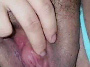 Pumped fat trans creampied pussy getting fingered