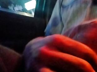 Driving touching my dick