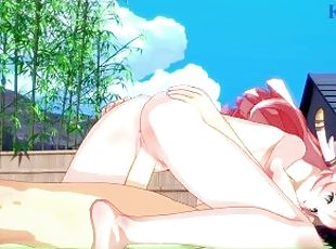 Yanfei and Aether have intense sex in a hot spring. - Genshin Impact Hentai