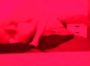 17 masturbating in my bed enjoying a huge dildo anal destruction