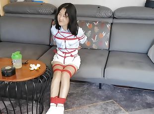 Chinese Girl Bondage With White Shoes