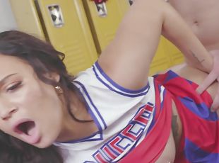 Sexy cheerleader Lexi Victoria gets fucked in the locker room