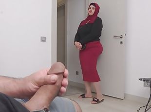 Wife in hijab caught me jerking off in hospital waiting room