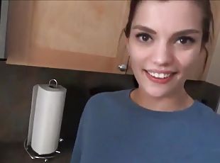Sexy girl Selena Steele in exciting homemade POV porn with cumshot