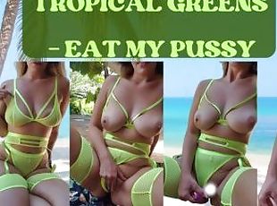 Horny Hot Teacher in lingerie masturbates outdoors using her Vibrator and Dildo