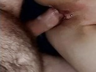 Thick cum on huge white cock