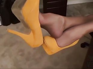 Femdom foot tease