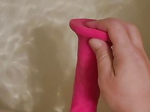 New Toy is Too Big for my Tight Pussy, Dildo gets Stuck