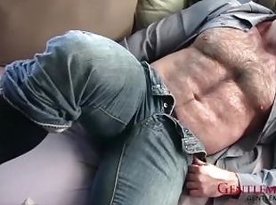 papa, masturbation, gay, pieds, secousses, résille, solo, pappounet, musclé