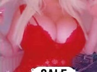 Bimbo slut teasing wearing red bodystoking