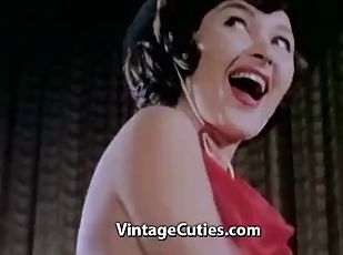 Entertaining striptease salon girls 1960s vintage