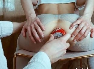 I love stretching my huge hole. In this video, a can of Coca-Cola fits inside me