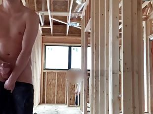 Caught Cumming on Construction Site