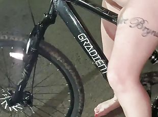 Behind the scenes footage of  &#039;Street girl steals a bike but has to ride it back naked!&#039;