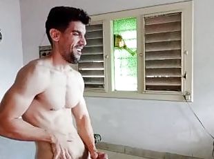 papa, masturbation, orgasme, énorme-bite, gay, sur-le-visage, solo, pappounet, musclé, minet