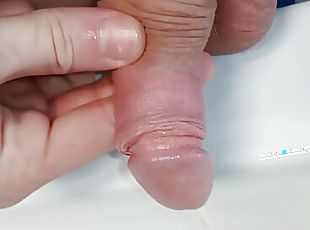 small wet penis of a young gaypeeing