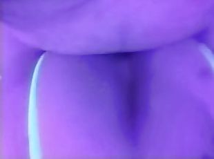 Bbw roped up in blacklight