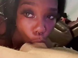 Ebony slut get throatfucked