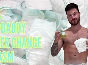 Abdl - stepdaddy diaper change orgasm