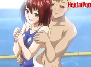 Teaching her busty friend to swim 1 www HentaiPorno xxx